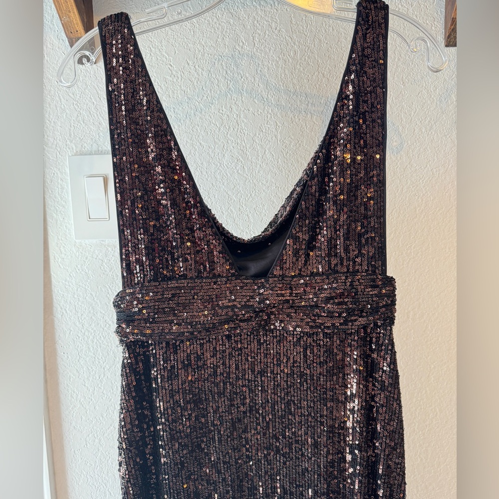 NWT Free People Cool Girl Dark Sparkle Sequin Maxi Dress Size 8 - Picture 8 of 14